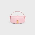 CLUTCH ON STRAP TABOU IN SMOOTH CALFSKIN PINK